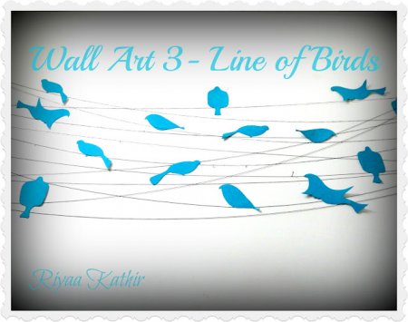 Wall Art 3 Line Of Birds Indusladies