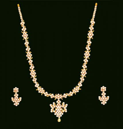White Stone long necklace (haram) designs needed | Indusladies